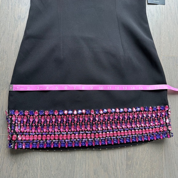 Retrofete Martini Black Strapless Mini Dress Rhinestone Crystal - Small - Picture 13 of 14